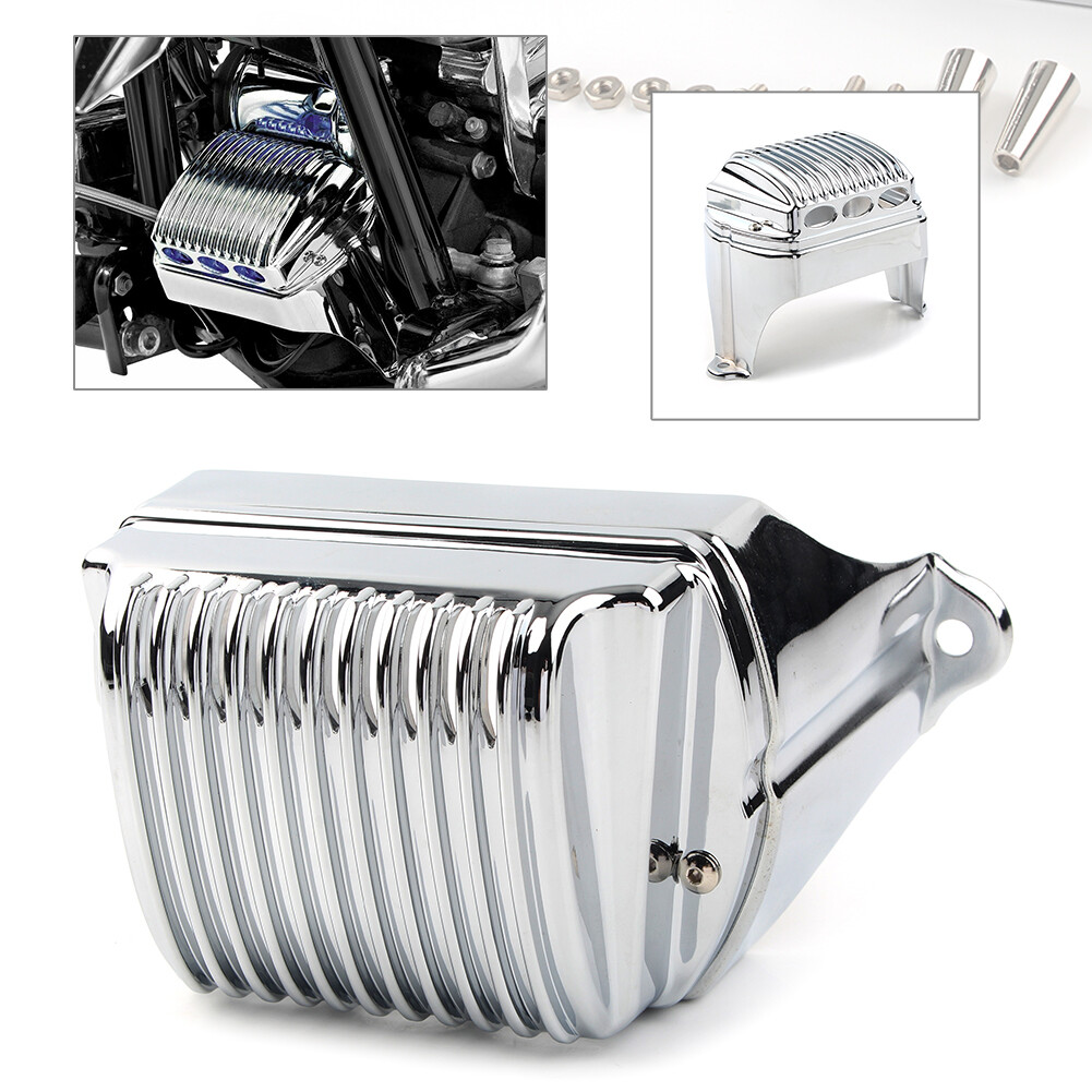 Motor Chrome Front Voltage Regulator Cover For Harley Road Glide King FLHRC FLHR