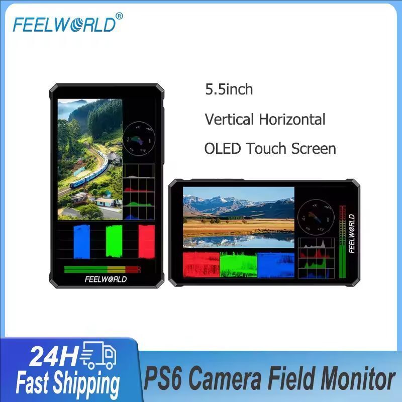 FEELWORLD PS6 5.5" On-Camera Field Monitor IPS OLED Touch Screen 4K HDMI Monitor