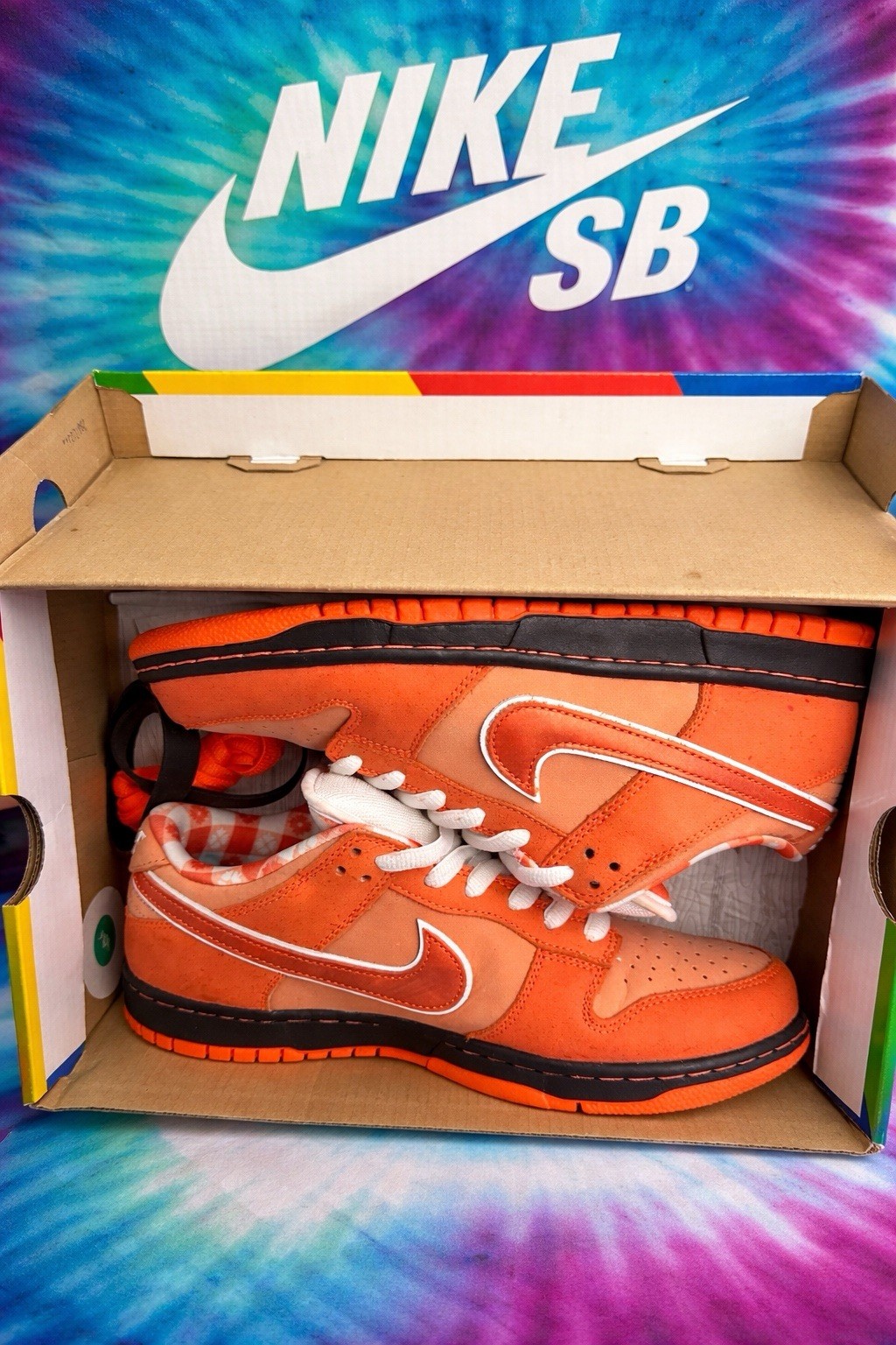 Nike SB Dunk Low OG Orange Frost Skateboarding Shoes Men's Size 8.5