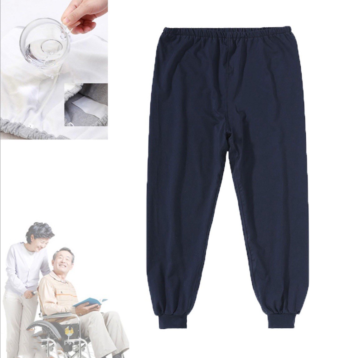 Reusable Incontinence Care Trousers for Adult, XXL Incontinence Pants Long