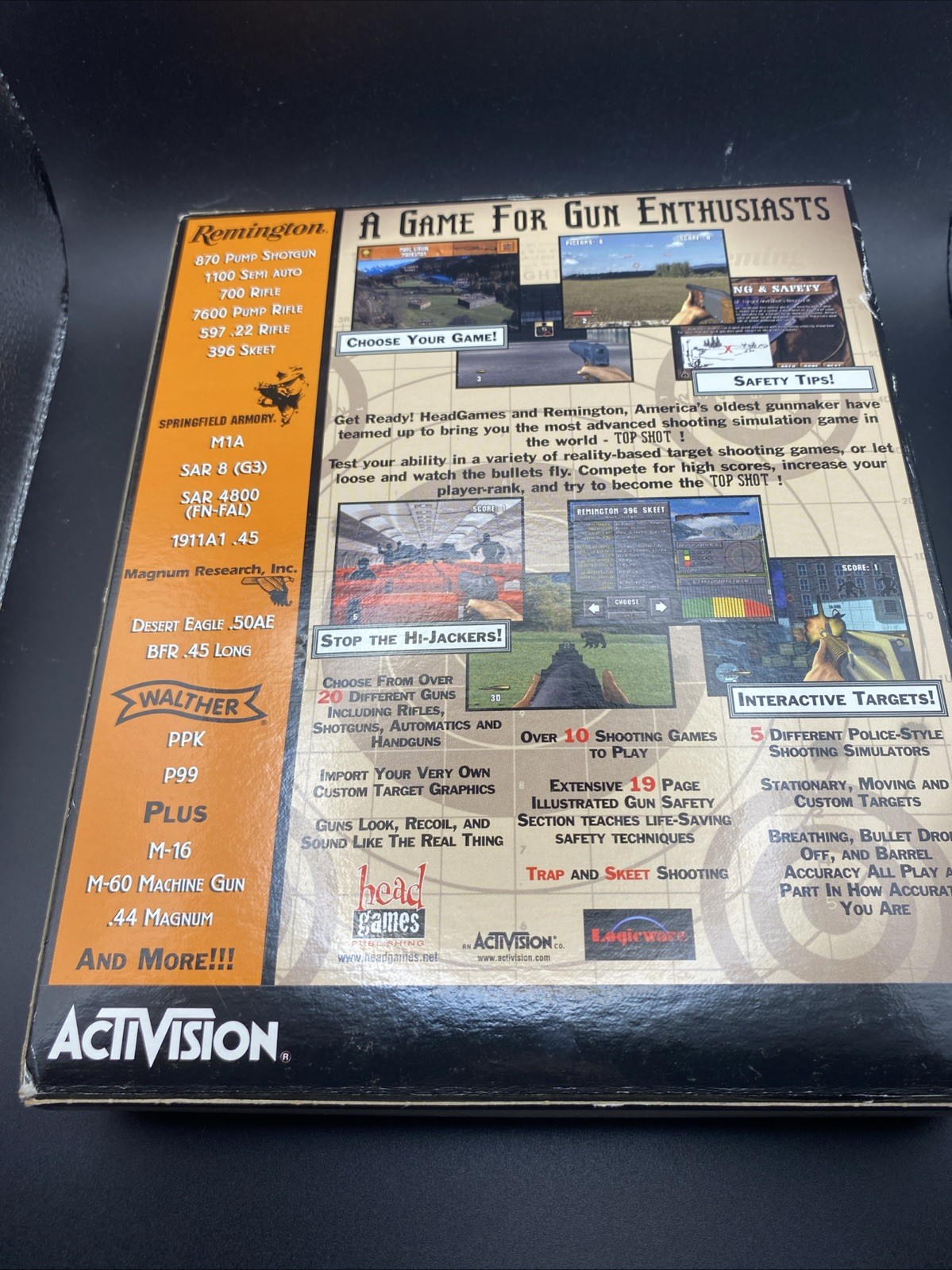 Remington Top Shot PC Big Box 1998 Activision Classics Complete CIB