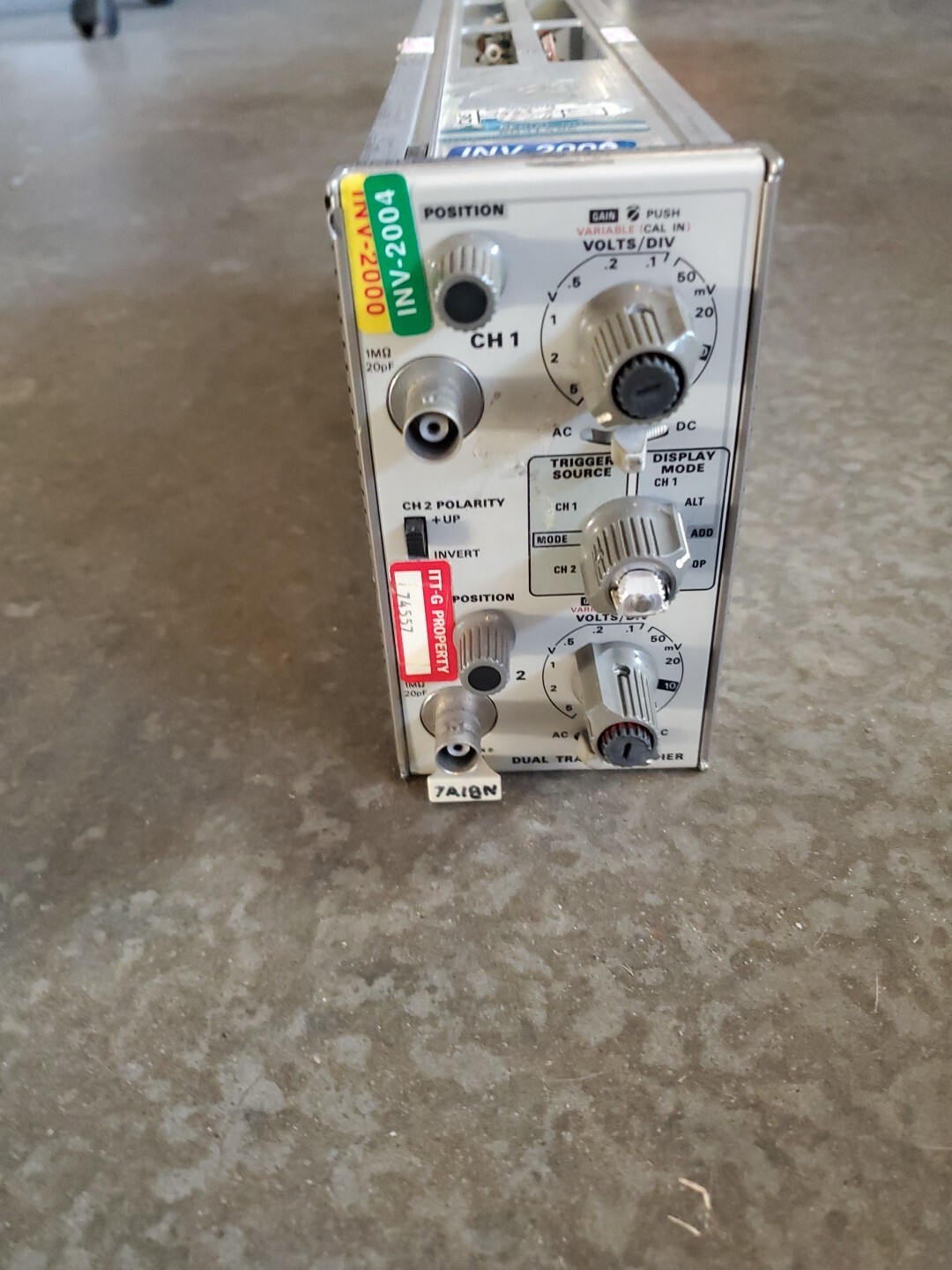 Tektronix 7A18N Dual Trace Amplifier Plug-in Module for Scope (T-116)