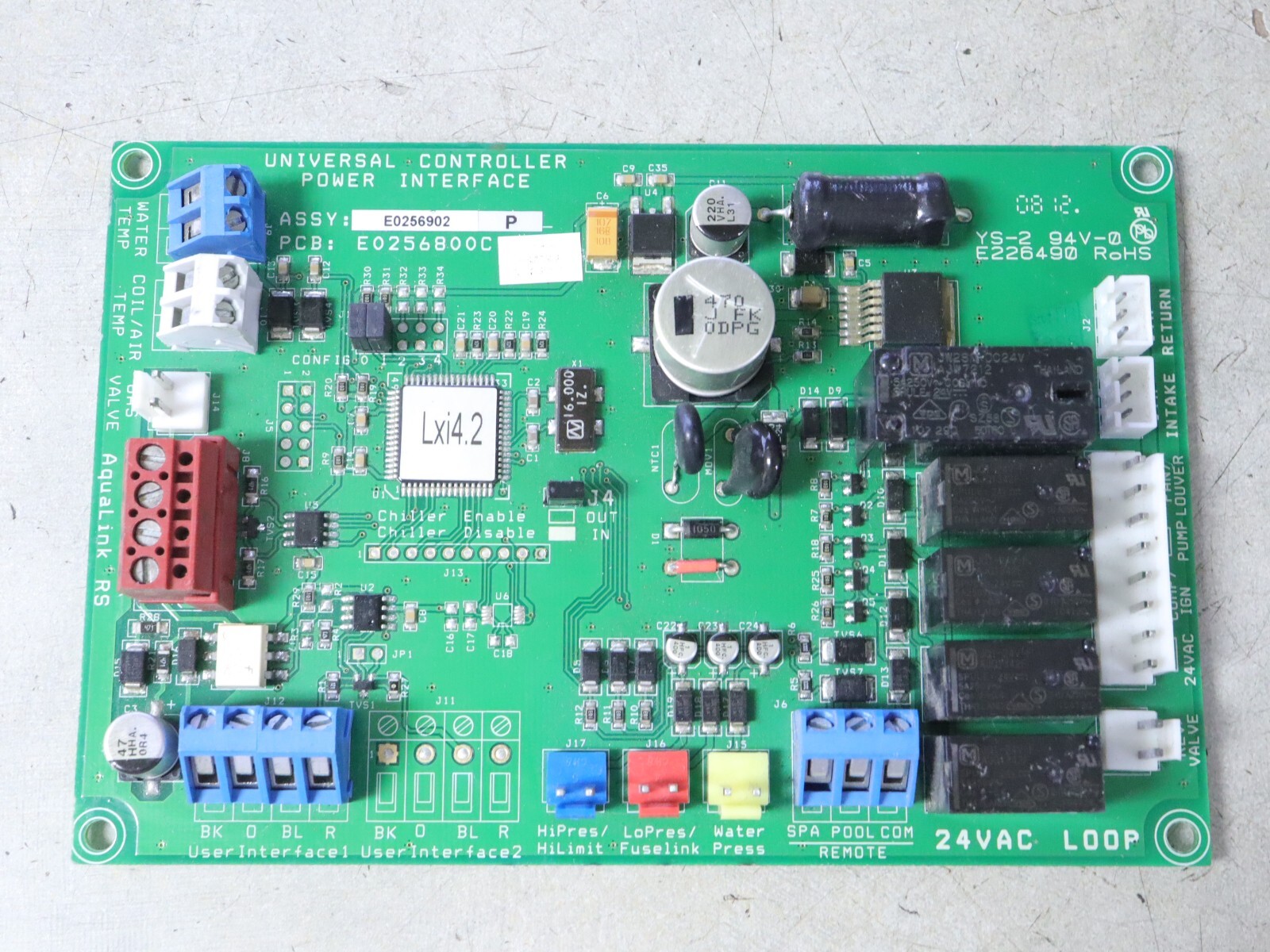 JANDY E0256902 P Universal Pool/Spa Controller Power Interface E0256800C Lxi4.2