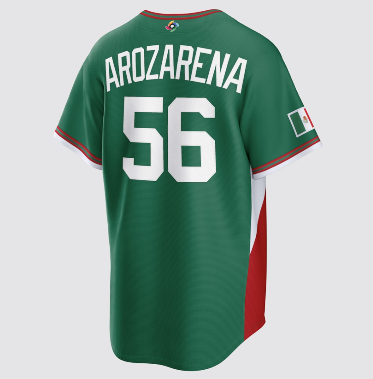 Men's Mexico Baseball Randy Arozarena Green 2026 World Baseball Classic Stitch!!