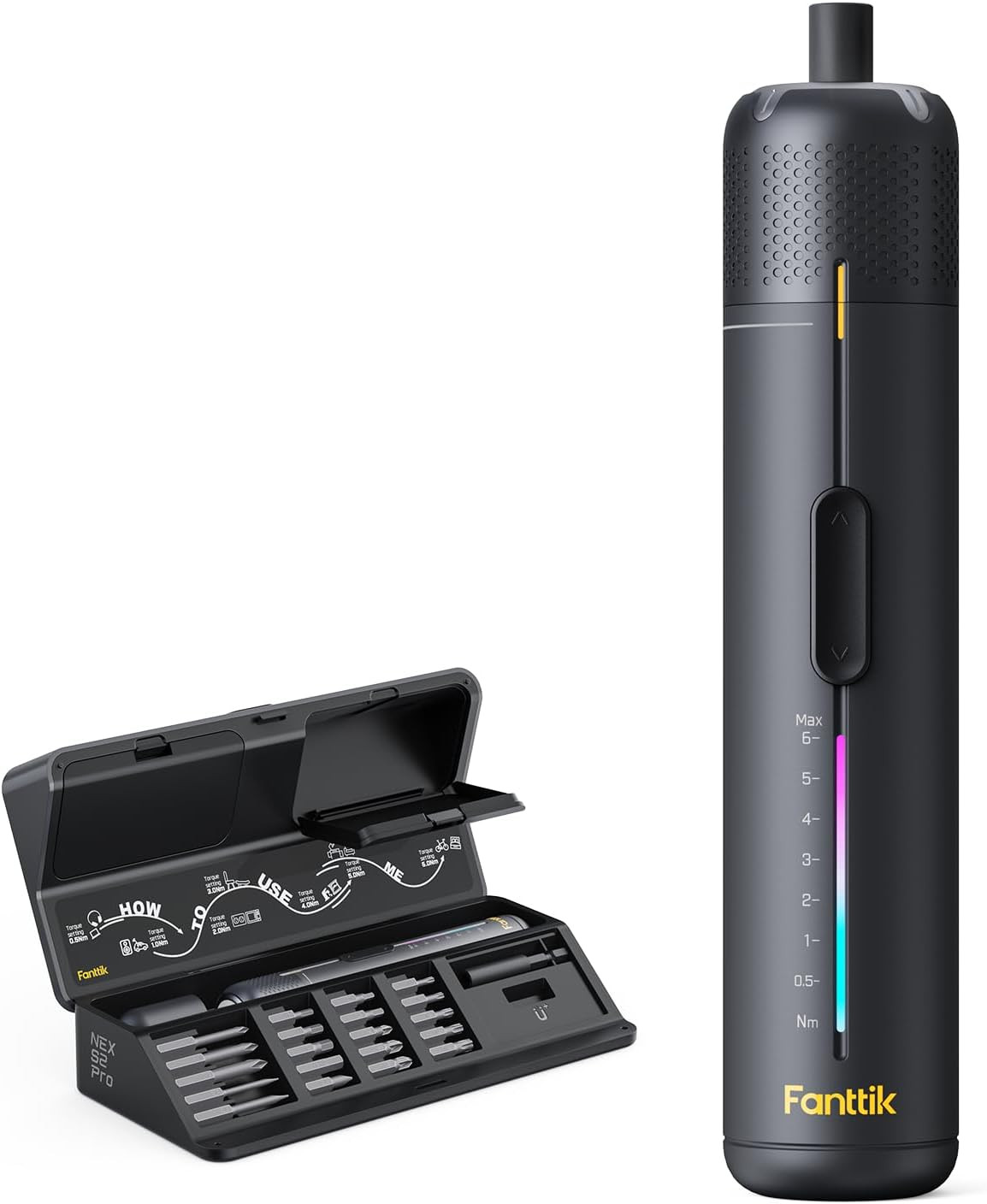 S2 Pro Cordless Electric Screwdriver Set with 20 Bits & 90° Angle Adapter