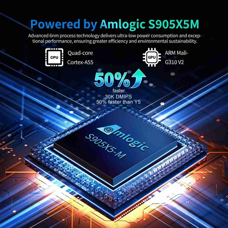 X96 M200 YB951 Android 14.0 Smart TV Box, Amlogic S905X5M Quad-core ARM Cortex