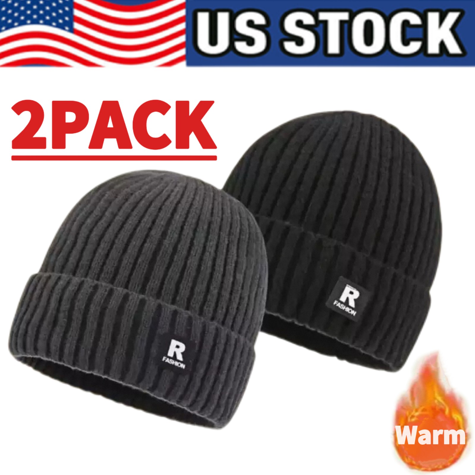 2X Military Tactical Skull Cap Winter Warm Fleece Windproof Ski Beanie Hats Lot