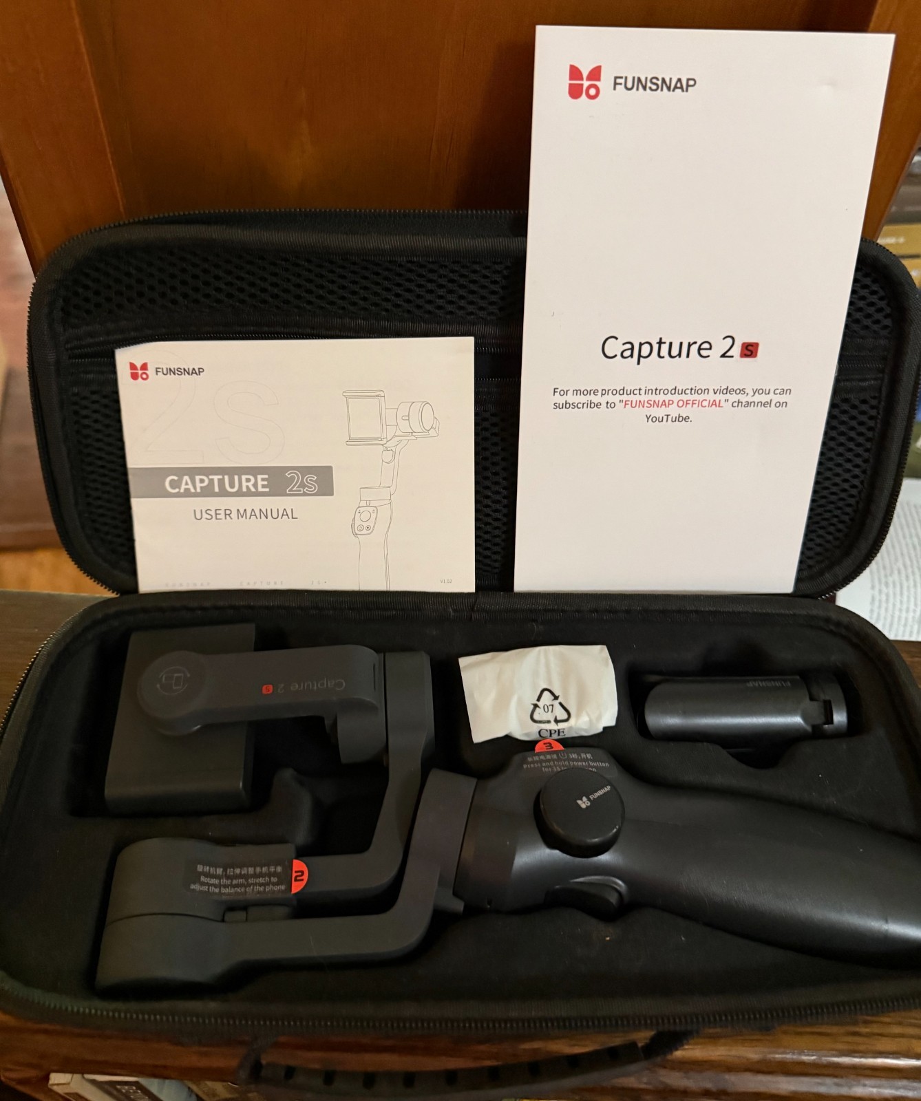Funsnap 2s Gimbal Stabilizer for Phone New in Box foldable, for YouTube Vlog