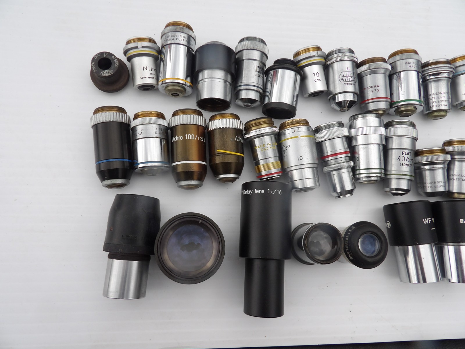 Large Lot of Microscope Objective
