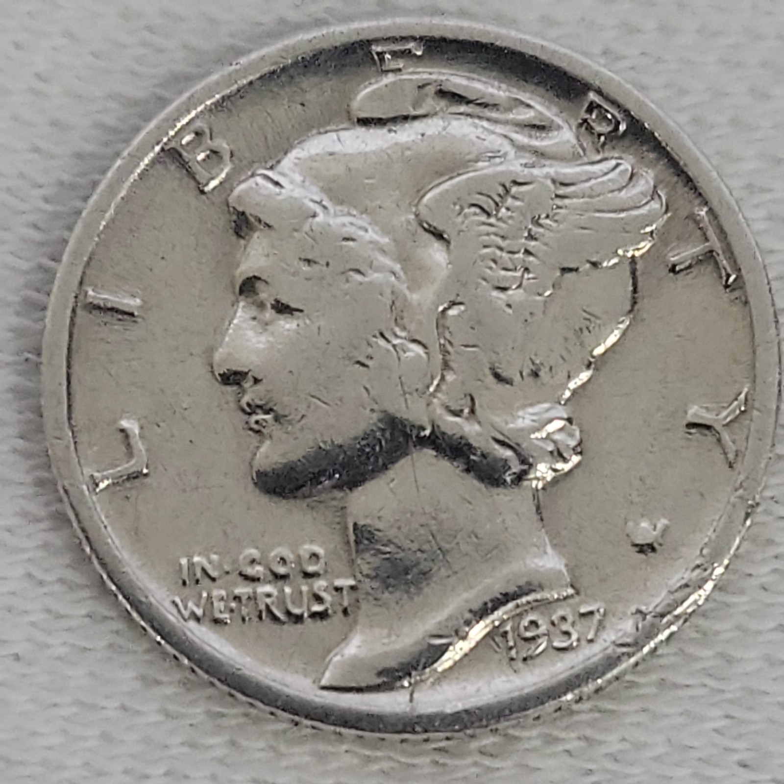 1937 Mercury Dime in VF Condition (it has been cleaned)