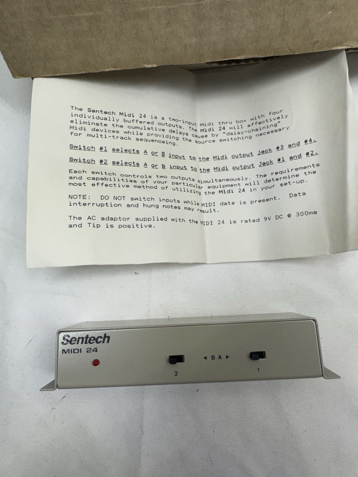 Sentech MIDI 24 Thru Box
