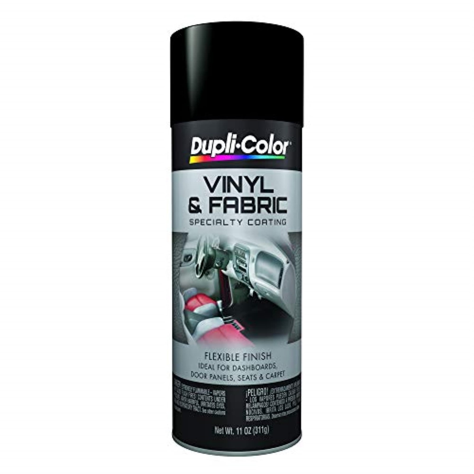 Dupli-Color HVP106 Vinyl and Fabric Coating Spray Paint - Flat Black - 11 oz can