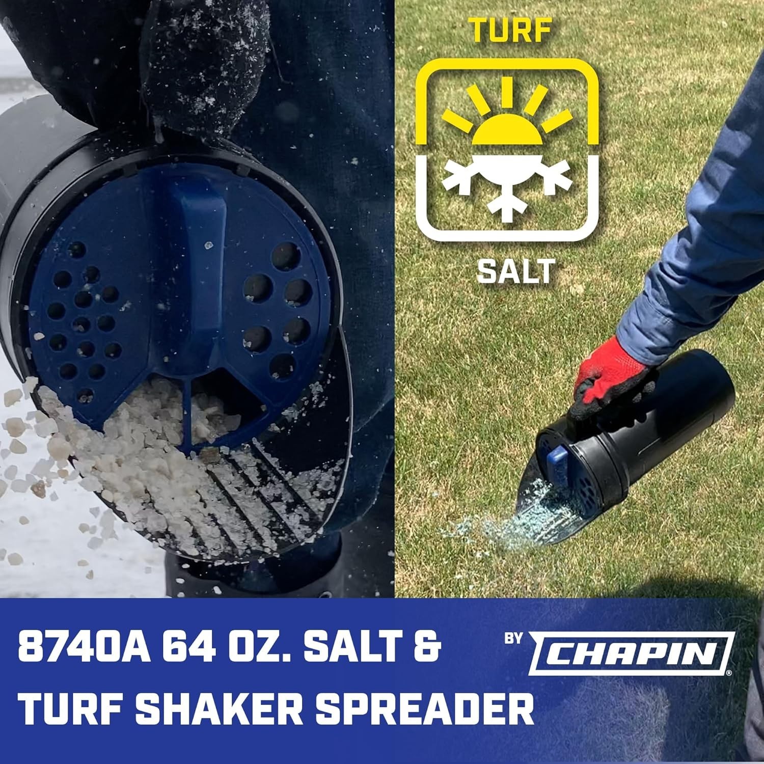 Portable Black Poly 64-oz Hand Shaker Spreader - Complete Yard Maintenance Tool