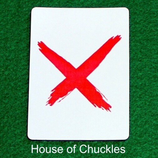 Red X, Bicycle Printed Gaff Card, Blue