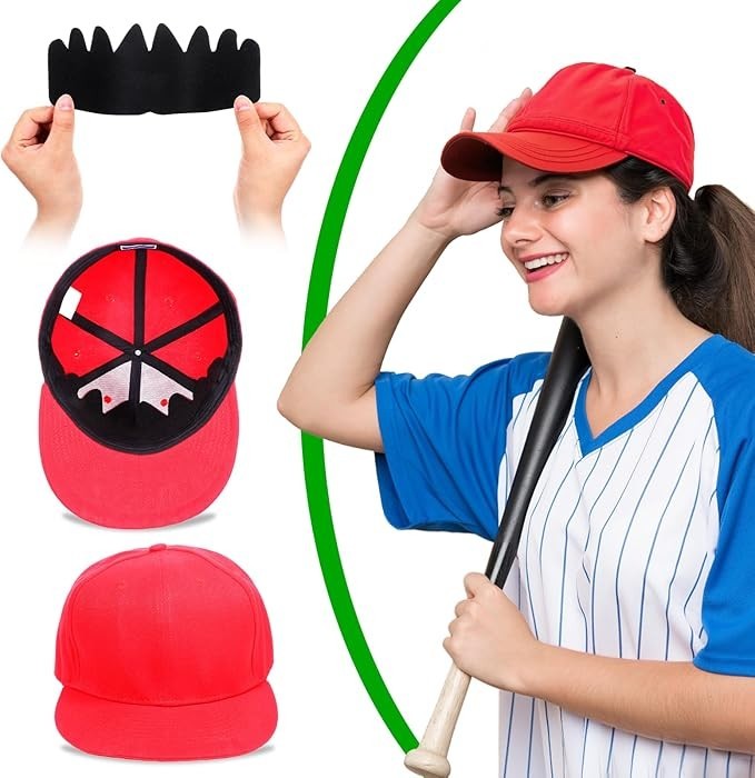 10 PCS Black Baseball Caps Inserts, Flexible Washable Hat Shaper Insert...