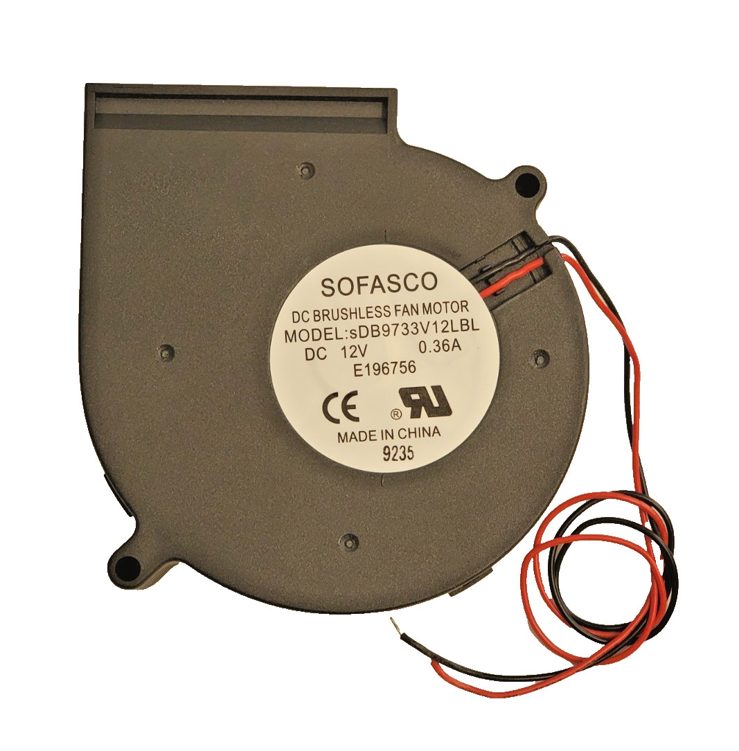 DC12V 97mm x 97mm x 33mm Brushless Cooling Fan Motor Dual Ball Bearing 0.36 AMPS
