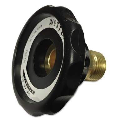 Regulator Inlet Nut, Argon/Helium/Nitrogen, Plastic, CGA-580 Western Enterprises