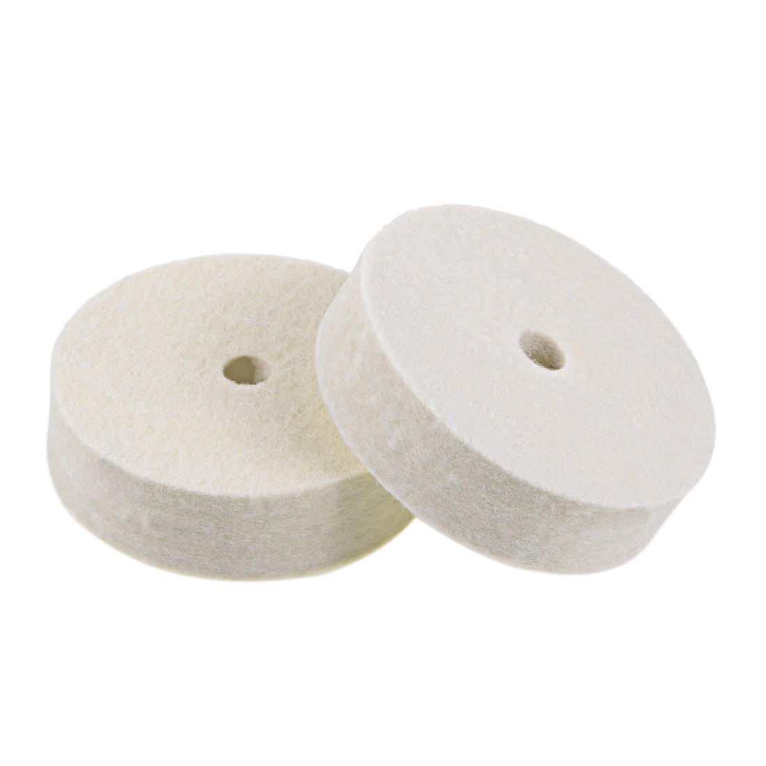 3-Inch Compressed Wool Polishing Wheel Round Buffing Pads 2 Pcs