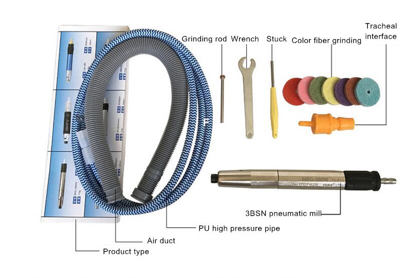 MSG-3BSN Pneumatic Polishing Grinding Pen 65000RPM 0.4-0.6Mpa