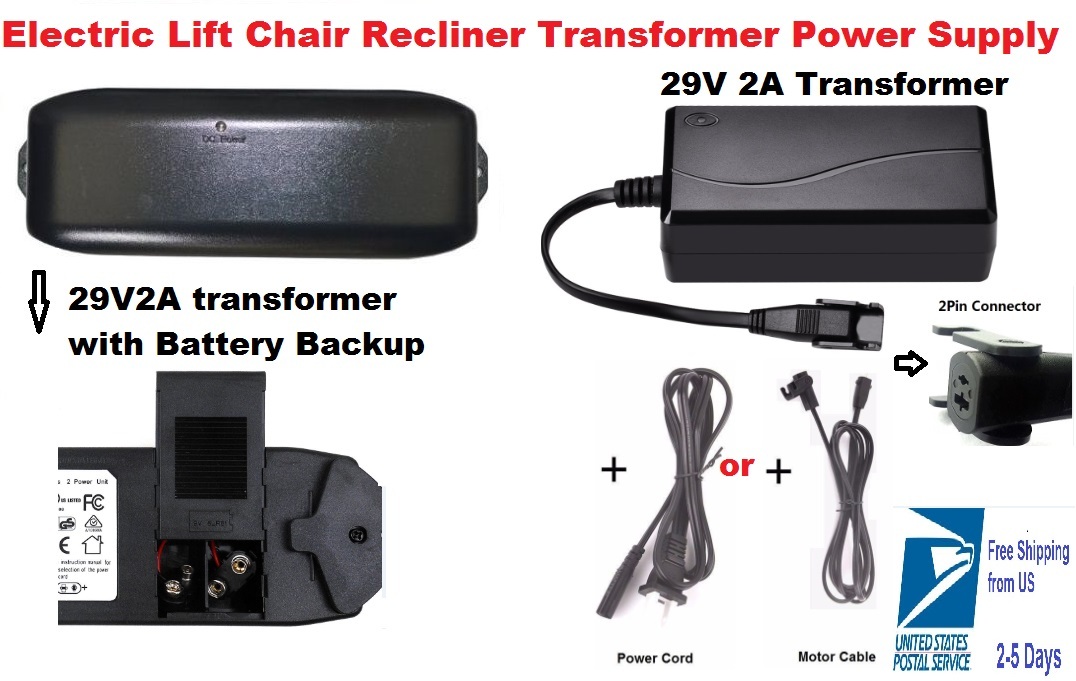 Electric Lift Chair Recliner Transformer power Supply 29V2A w Cord Okin Limoss