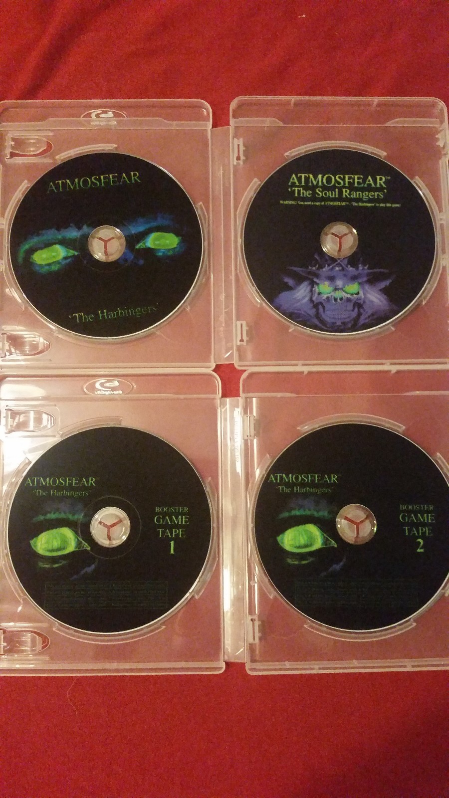 Atmosfear Harbingers 4 DVD Video Soul Rangers & 2 boosters (for Board Game) VHS