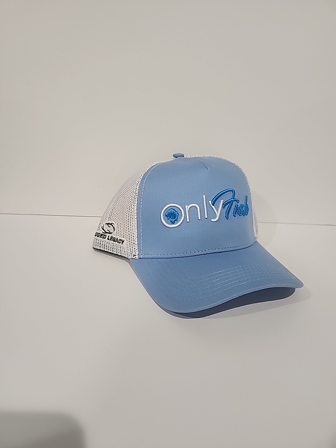 OnlyFish Snap Back Hat Rugged Legacy Light Blue New