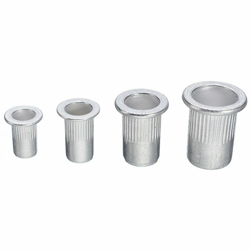 100Pcs Aluminum Threaded Rivet Nut Inserts Rivnut Nutsert M4/M5/M6/M8 Set