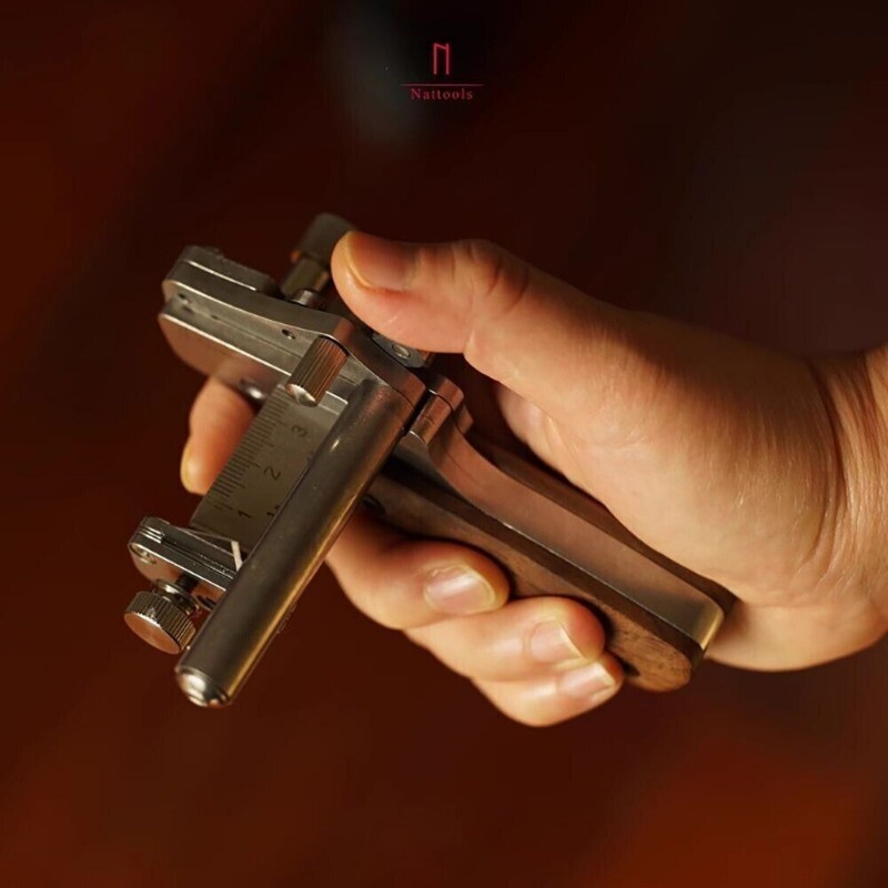 Manual Leather Strip Cutter Roller Type 10-60MM Adjustable Leathercraft Cutting