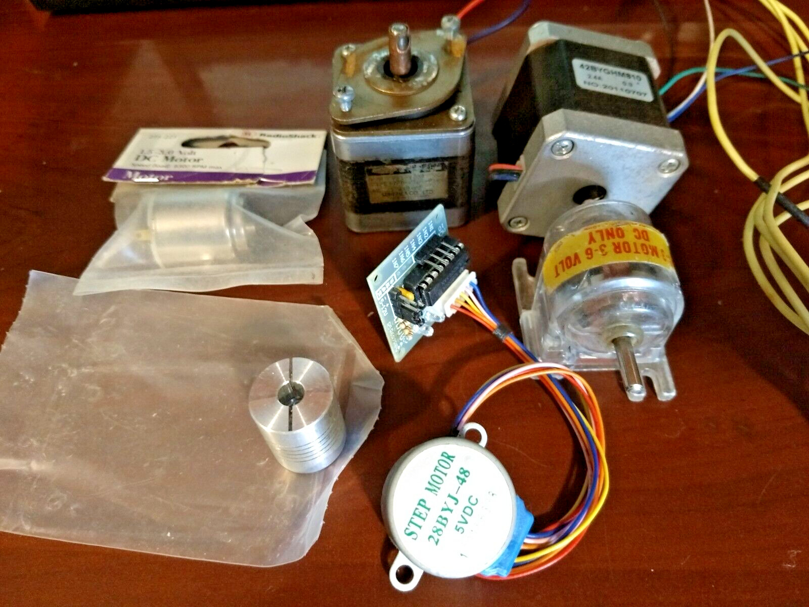 lotof Minebea 42BYGHM810 & other Stepping DC Motors 28BYJ-48 Coupler DIY project