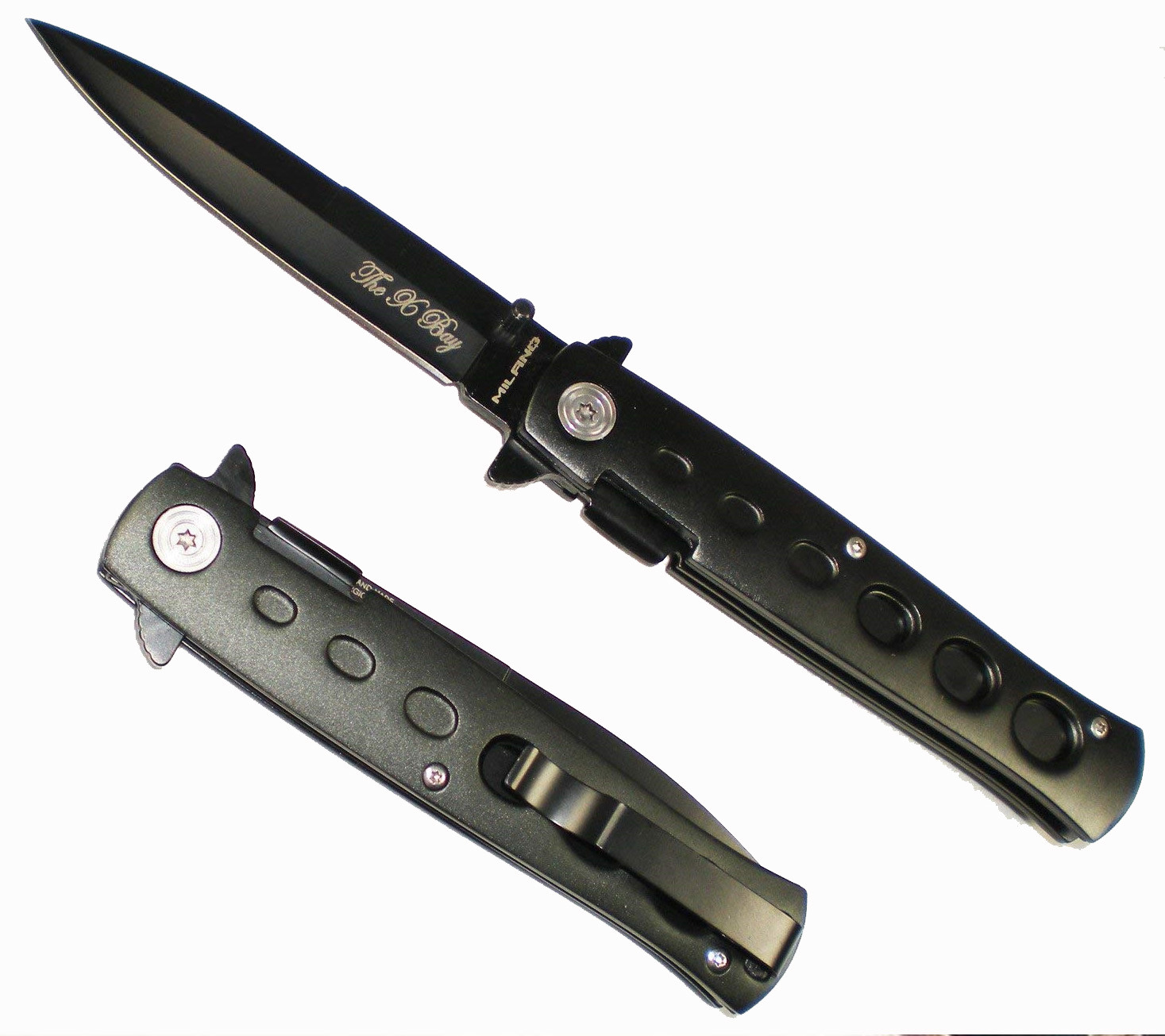 ALL BLACK MILANO   Blade Assisted Open  POCKET KNIFE  Assisted opening