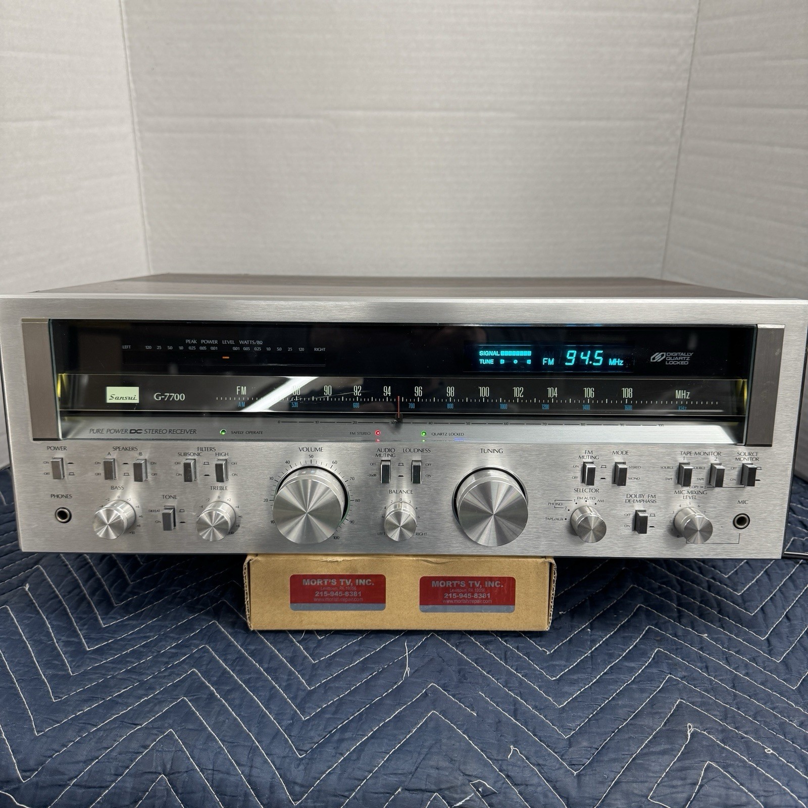 SANSUI G-7700 VINTAGE AM/FM STEREO RECEIVER - SERVICED - CLEANED - TESTED