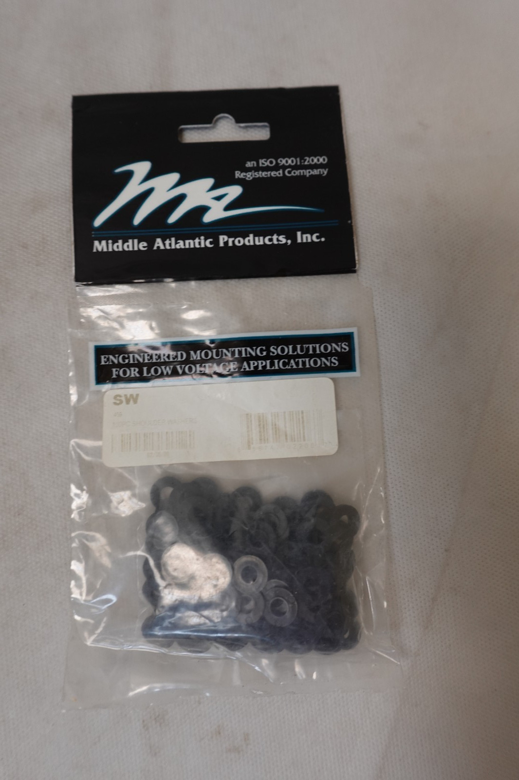 Middle Atlantic Products SW Shoulder Washers (Black) 100-Pack - Factory Sealed
