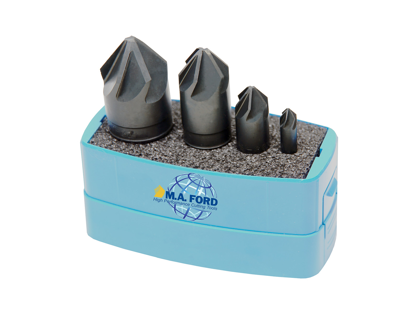 MA Ford 79000012, 82-Deg.Chatterless HSS Countersink Set, 1/4, 1/2, 3/4,1