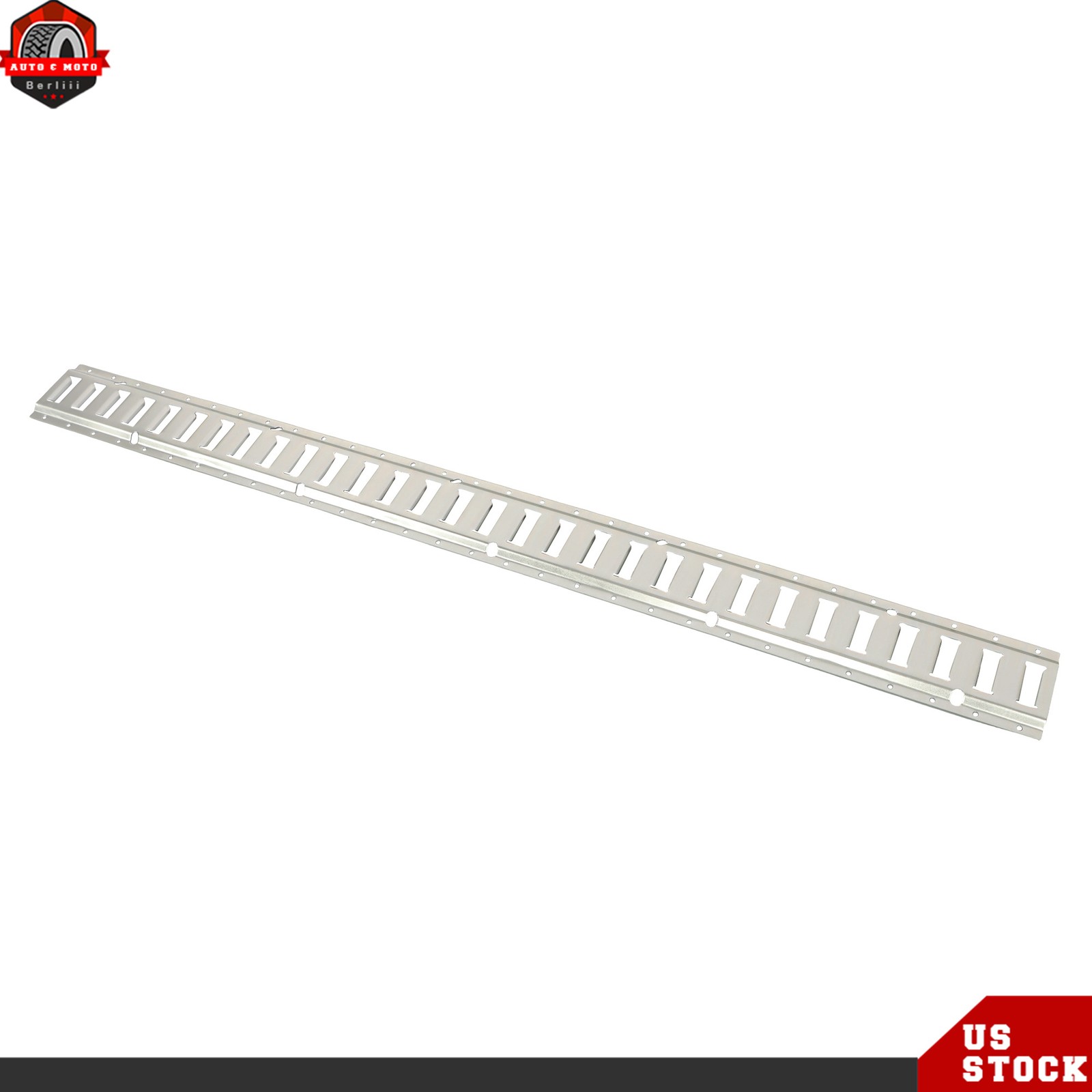 Carbon Steel 4pc Durable E Track Tie Down Rail Kit Silver Galvanized Replacement