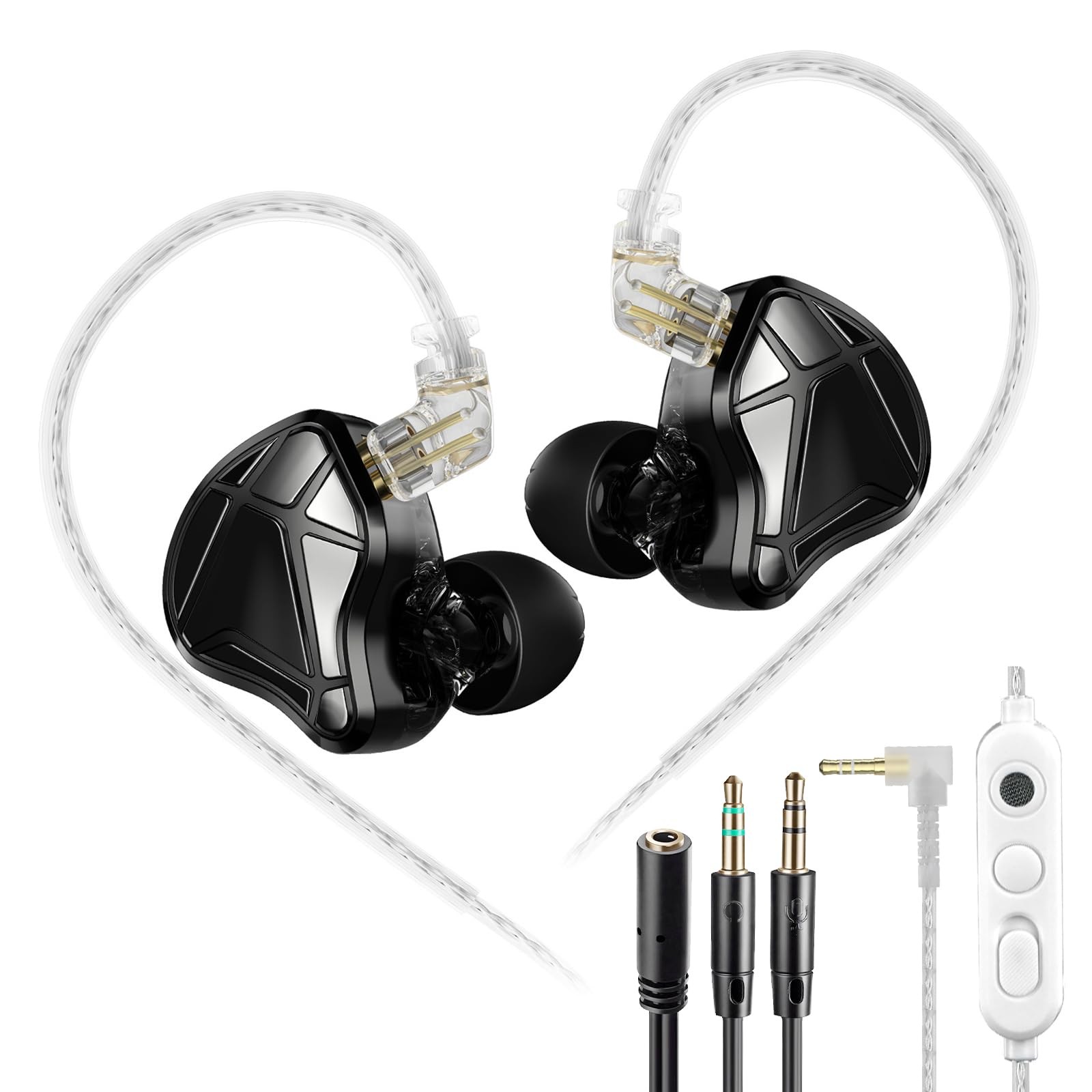 Axas Gaming Earbuds Wired with Mic for PS4 PC Xbox PS5, Noise Isolation IEM f...