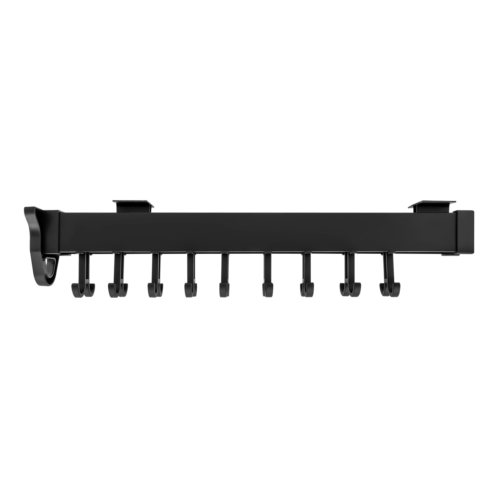 Pull-out Storage Rack Multifunctional Kitchen Organizer Hanging Pot Rack Black