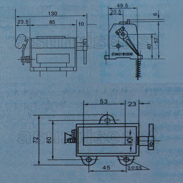 Mechanical 5 Digit 0-99999 Pull Count Counter Resettable With Spring 75-II Gray