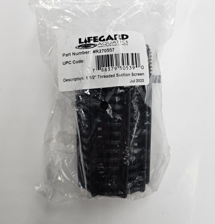 (QTY 4) Lifegard Aquatics R270557 1-1/2-Inch Threaded Suction/Overflow Strainer