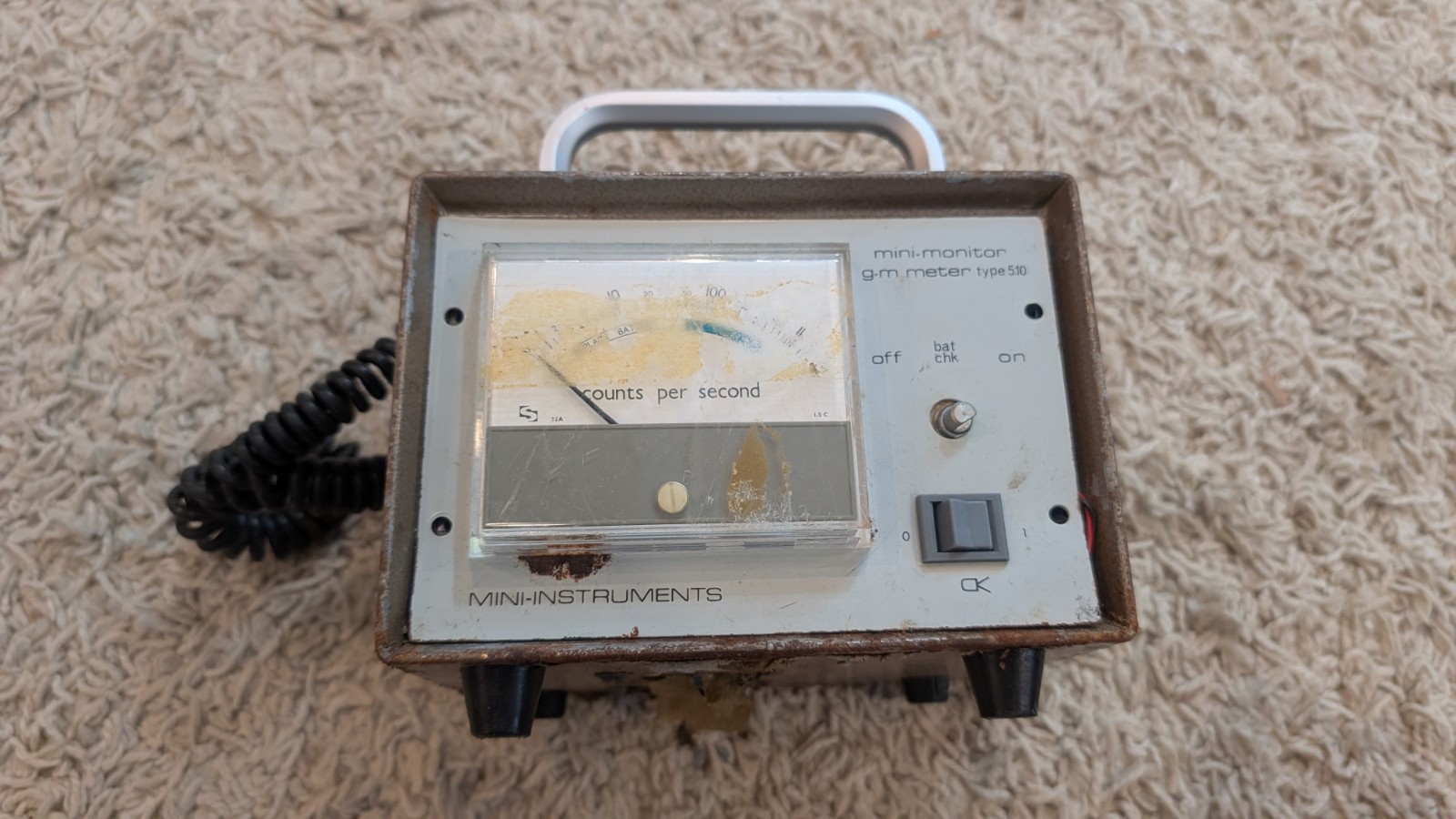 Mini Monitor Series 5.10 With Failed End Window Probe Geiger Counter Meter
