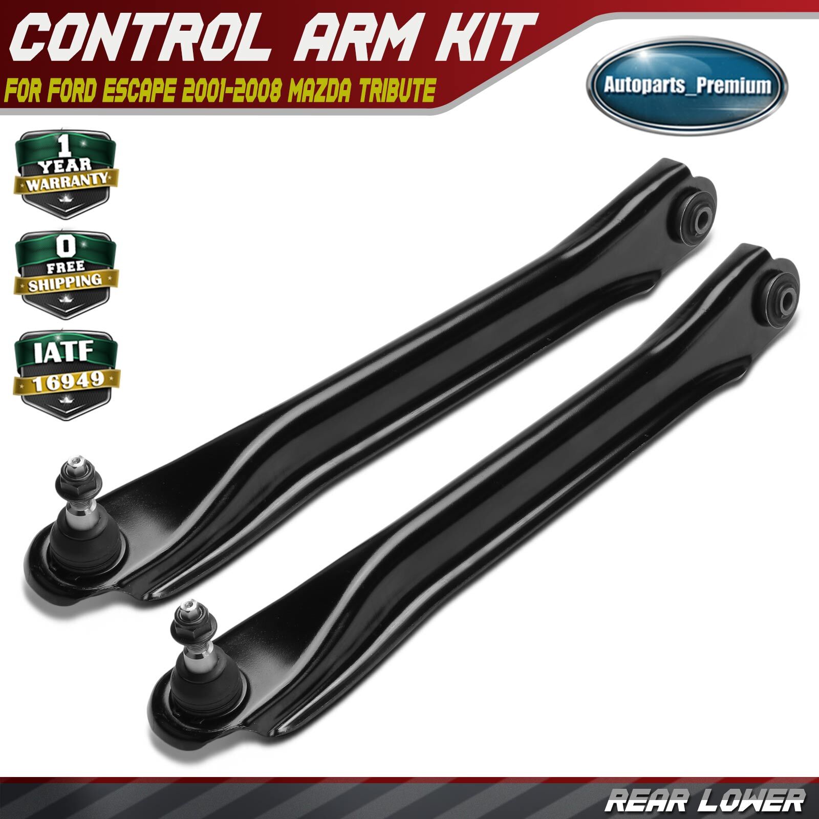 2x Rear Lower Control Arm & Ball Joint Assembly for Ford Escape Mazda Mercury
