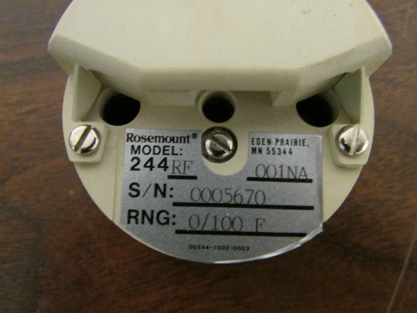 NIB Rosemount Model 244RF Temperature Transmitter. 100-Ohm Pt Rated 4-20mA