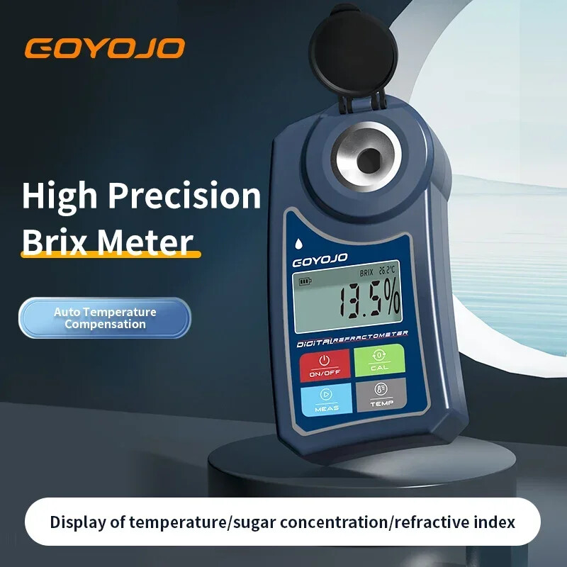 Digital Brix Refractometer Flagfront Brix Meter Sugar Fruits Refractometer 0-55%
