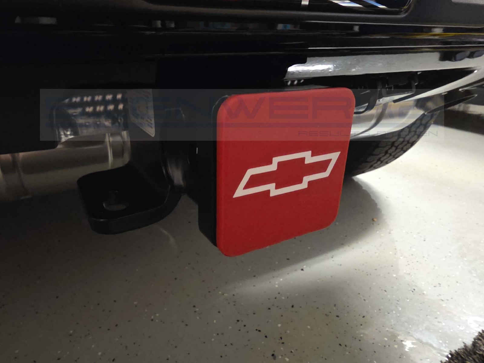 Chevrolet logo Red Tow Hitch Cover for 2" tow hitch waterproof