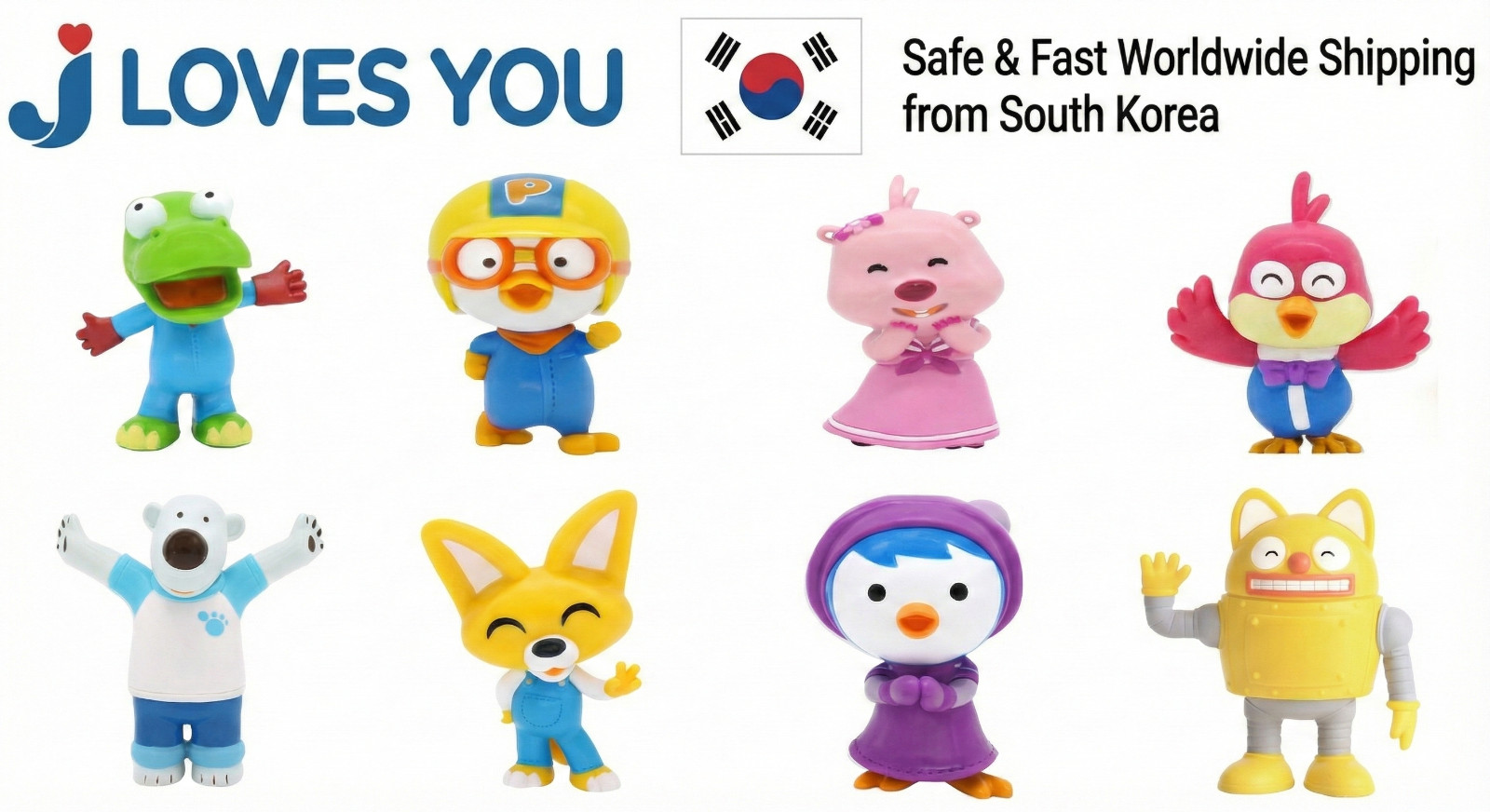 PORORO Real Figure set 8 type 2026 Korean Animation Toy Character