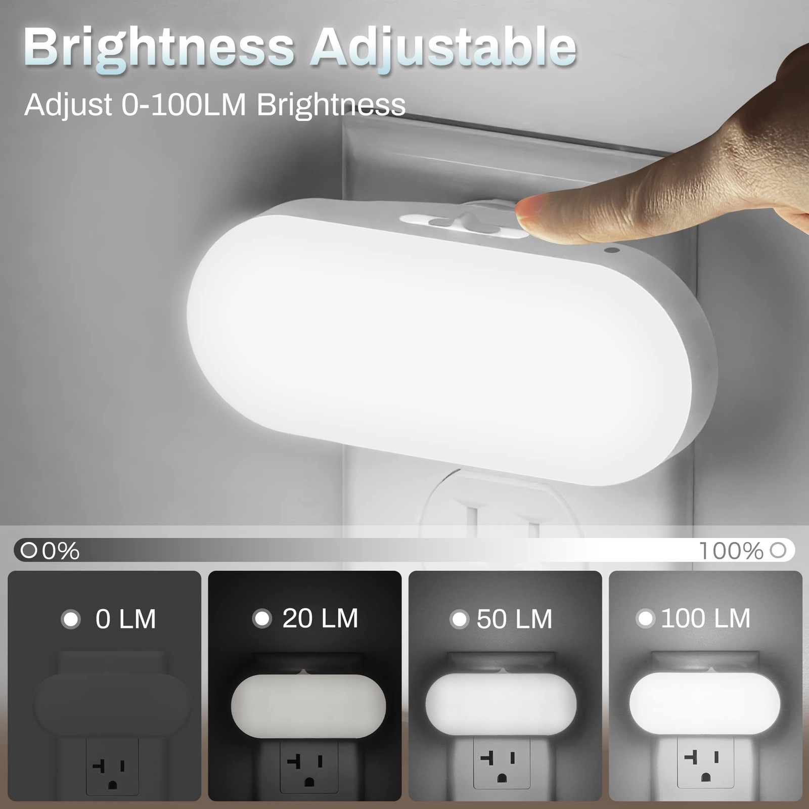 Led Night Light,Night Lights Plug into Wall,Dusk to Dawn Sensor | 1W 5000K Dimma