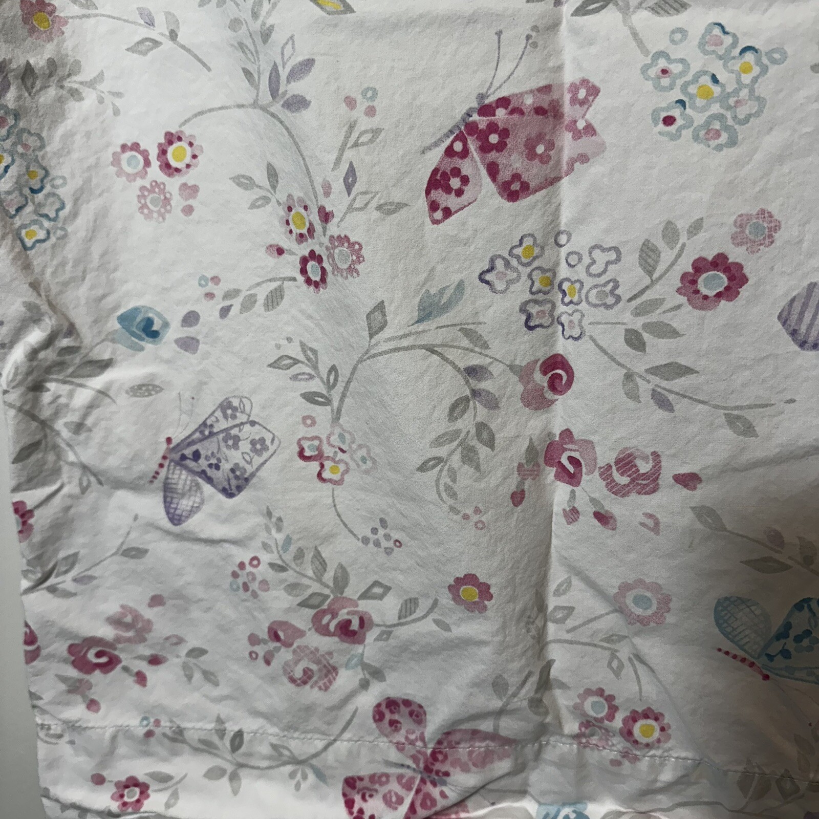 Pottery Barn Kids Girls Butterfly Pattern Cotton Pillowcase