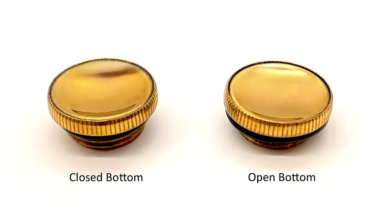 Aladdin Fill Caps – Concave Style – GENUINE 1930s VINTAGE – Highly Polished
