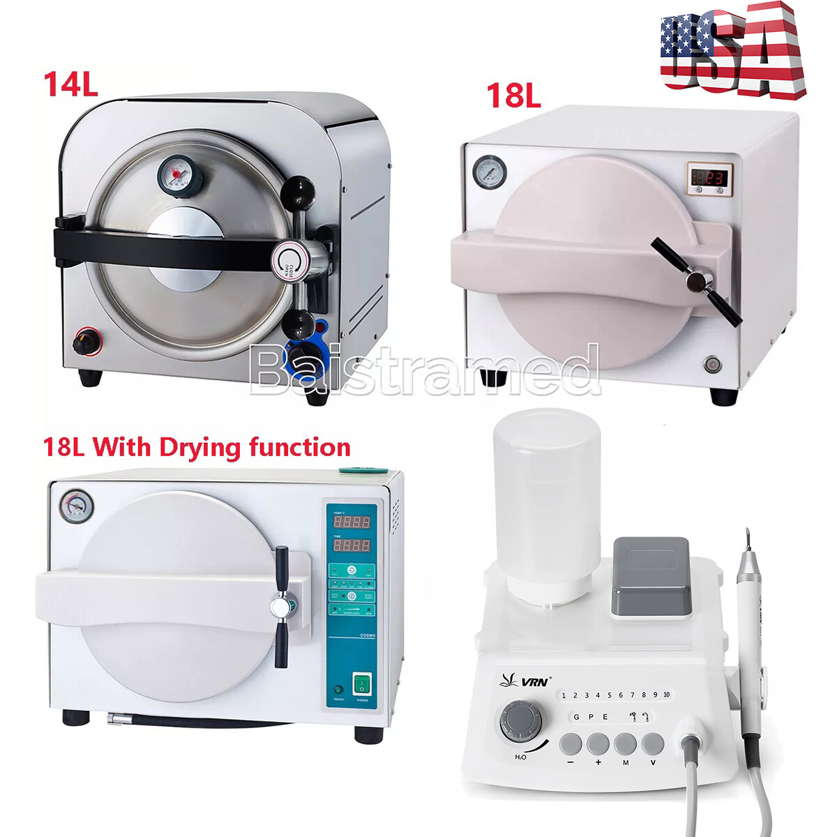 14L /18L Dental Medical Autoclave Vacuum Steam Sterilizer /Ultrasonic Scaler