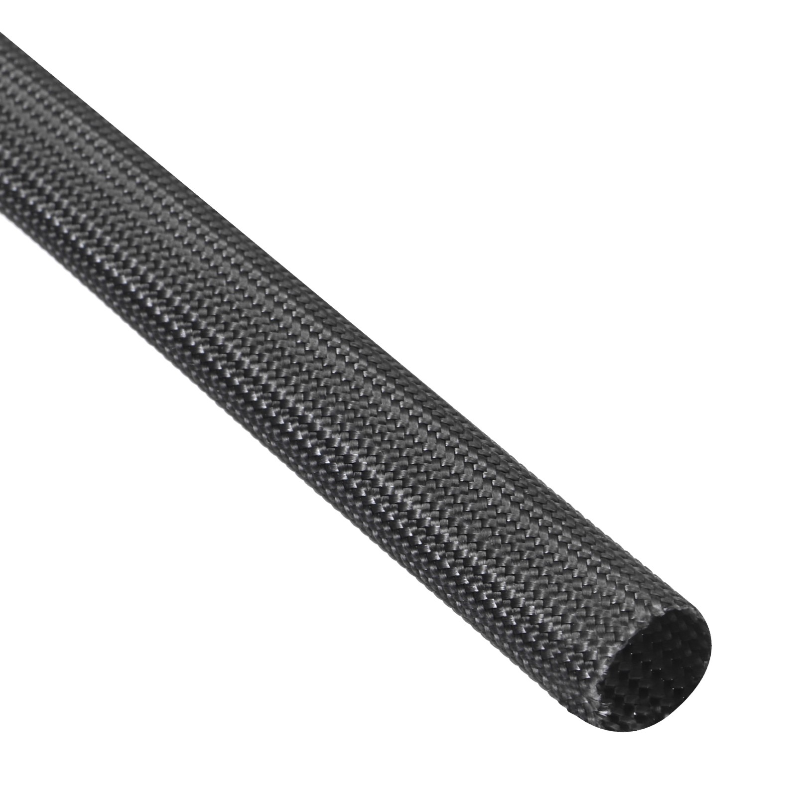Insulation Cable Protector, 33ft-8mm High TEMP Fiberglass Sleeve Black