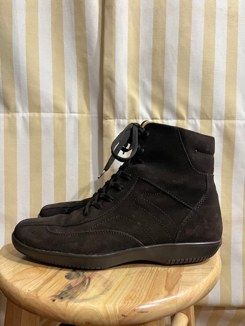 Salvatore Ferragamo Brown Suede High Top Sneakers Men's 6.5 US7.5 EE Excellent